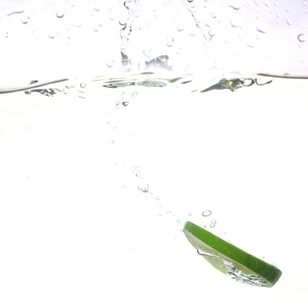 Lime Water Splash Freshness Drink Concept — Stock Photo, Image
