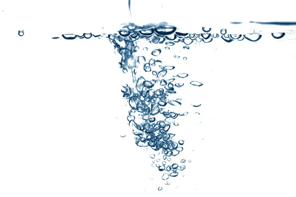 Пузырьки Воды Разлетаются Белом Фоне — стоковое фото