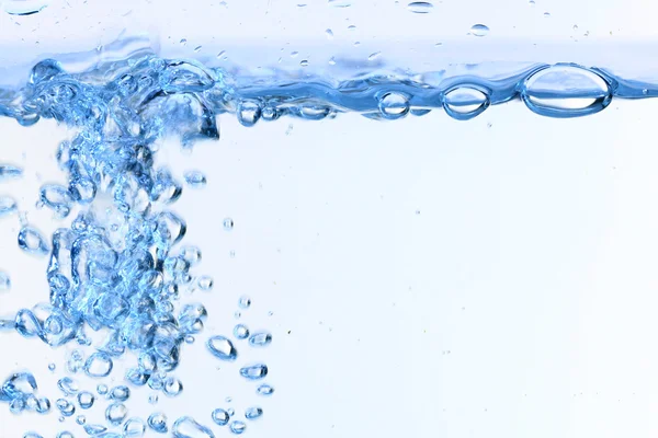 Burbujas Agua Florecen Sobre Fondo Blanco — Foto de Stock