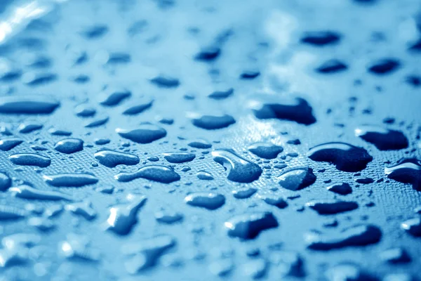 Clean Blue Waterdrops Macro Background — Stock Photo, Image