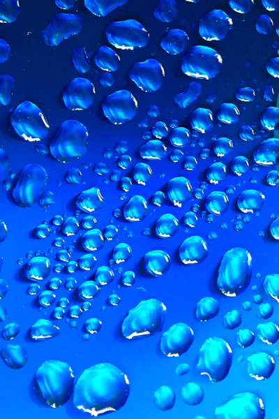 Blauwe waterdrops — Stockfoto