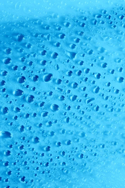 Tiszta Kék Vízcseppek Makró Háttér — Stock Fotó