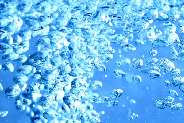 Niebieskie bąbelki wody — Zdjęcie stockowe