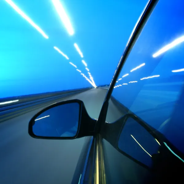 Speed Transportation Night Motion Blurred — Stock Photo, Image