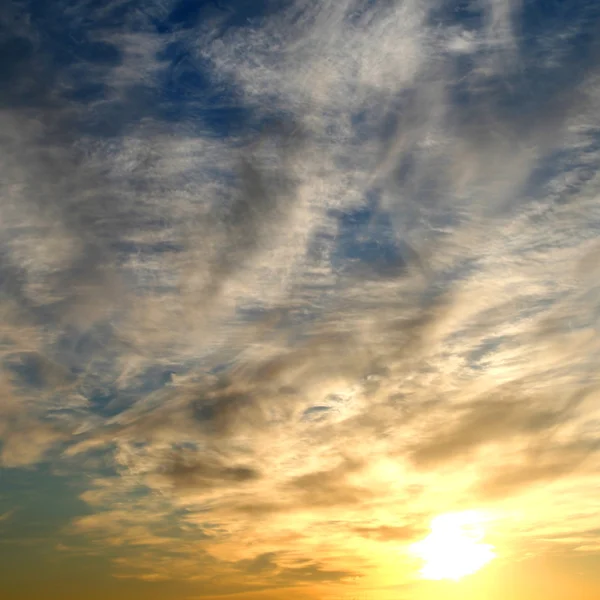 Sunset Sky Vacker Natur Bakgrund — Stockfoto