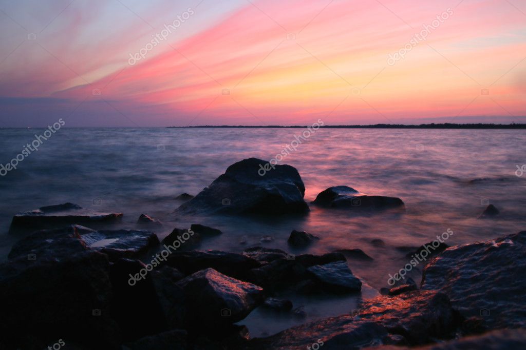 夕日の海 ストック写真 C Yellow2j 454