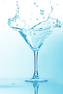 Coctail splash on white background close up clipart