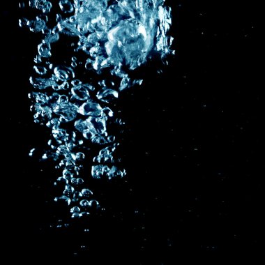 Water bubbles isolated on black background clipart