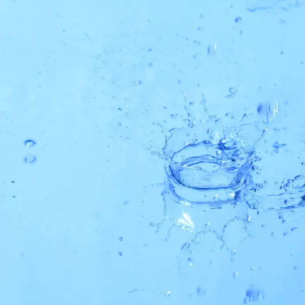 Mavi Sıçrama Makro Yakın Çekim — Stok fotoğraf