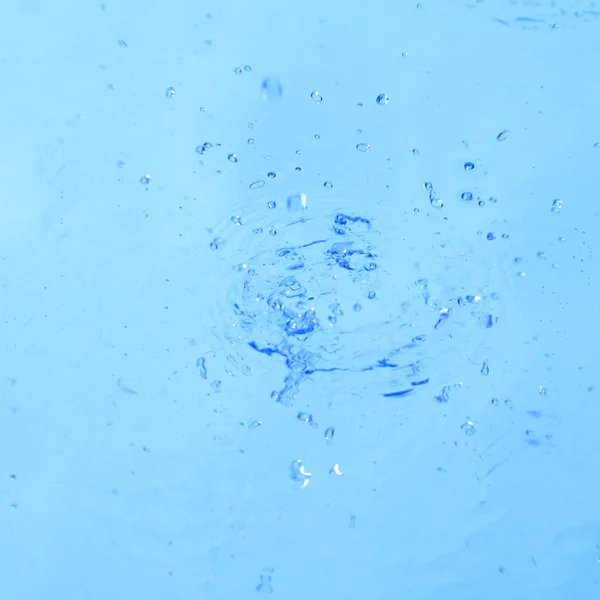 Salpicos Água Azul Macro Close — Fotografia de Stock