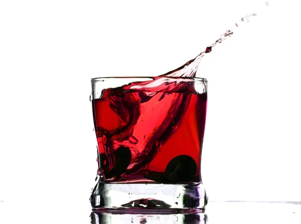 Coctail Bebida Respingo Isolado Branco — Fotografia de Stock