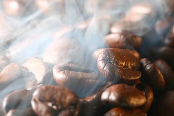Coffee in smoke — Stock Photo, Image