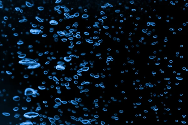 Φυσαλίδες Νερού Που Απομονώνονται Μαύρο Φόντο — Φωτογραφία Αρχείου