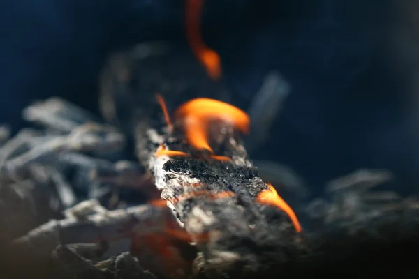 Tűz Faszéngyártás — Stock Fotó