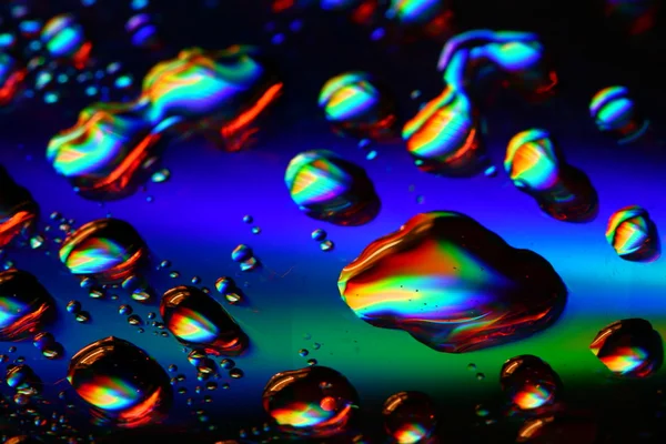 Gotas de agua de colores — Foto de Stock