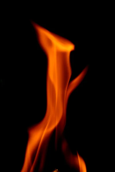 Fuego sobre negro — Foto de Stock