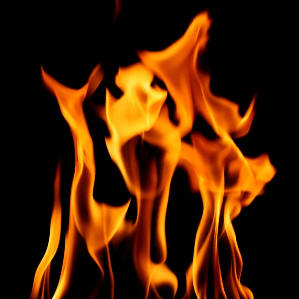 Feuer auf schwarz — Stockfoto