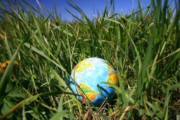 Globus im Gras — Stockfoto