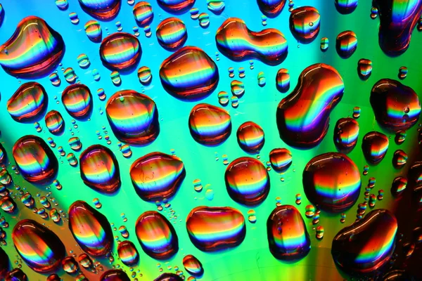 Gocce d'acqua colorate — Foto Stock