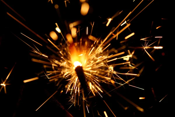 Yellow sparkler — Stock Photo, Image