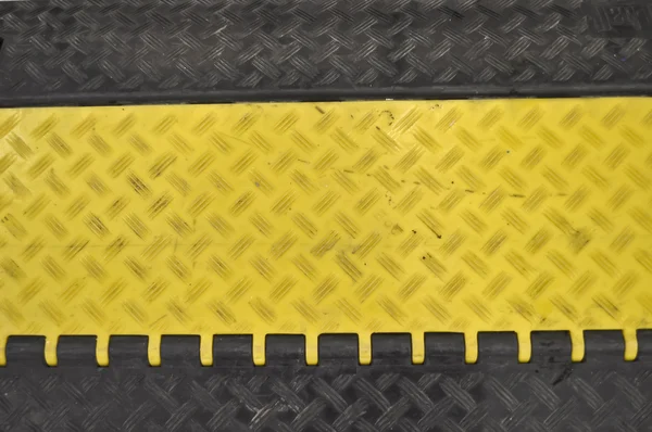 Black-yellow speed bumps Humps — Stock Photo, Image