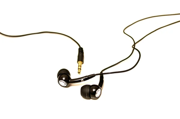 Micro headphones on white background — Stock Photo, Image