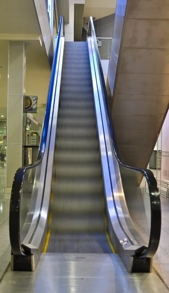 Escalator or moving ramp stairs isolated on white — Stock Photo ...