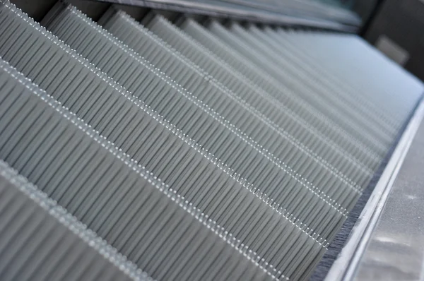 Close up of escalator steps — Stock Photo, Image