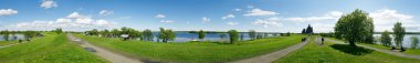 ladozhskoe göl kıyısında kizhi adada yapılan panoramik fotoğraf