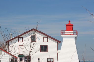 Lighting house of Nigara On The Lake local marina. clipart