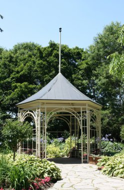 Summerhouse in Shakespeare Garden in Stratford Ontario. clipart