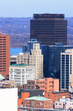 Hamilton, Ontario, Downtown in cold sunny day. clipart