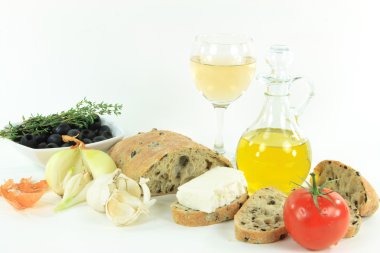 Healthy Mediterranean lunch. clipart