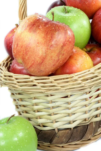 Hösten äpplen assorts nära Visa. — Stockfoto