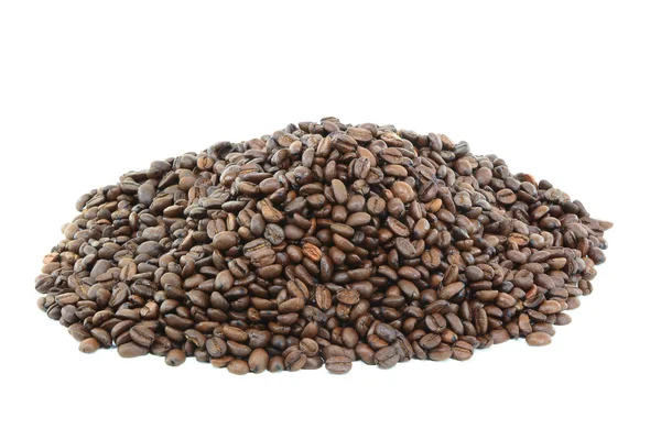Stapla rostade kaffebönor. — Stockfoto