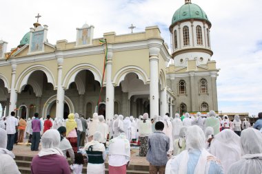 Ethiopian Orthodox Good Friday mass clipart