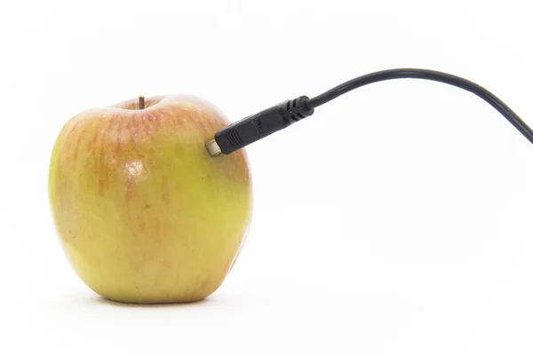 Jabłko podłączony — Zdjęcie stockowe