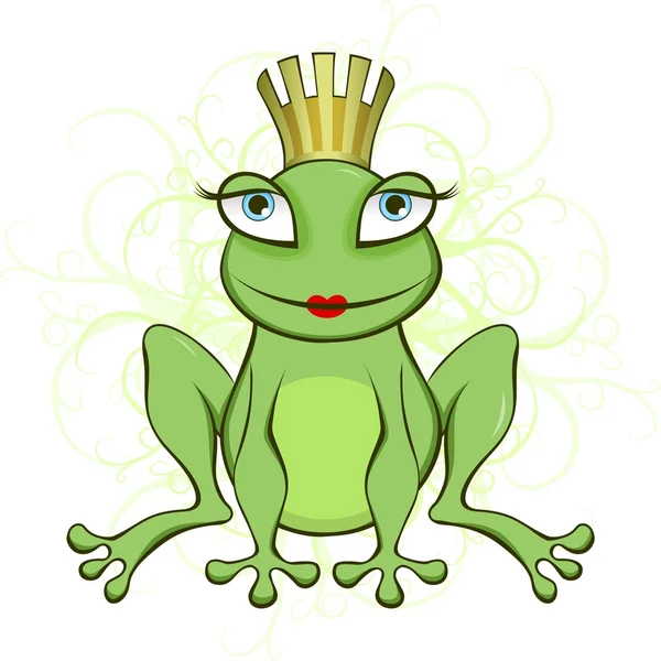 Frog Beauty Queen — 스톡 벡터