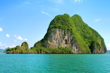 Island in the middle of the sea in Thailand clipart