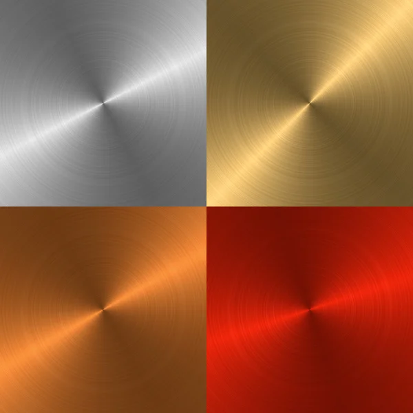 Vier Metallstrukturen Verschiedenen Farben Für Einen Hintergrund — Stockfoto