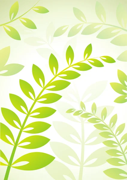Vector Background Plants Green Foliage — Stock Vector