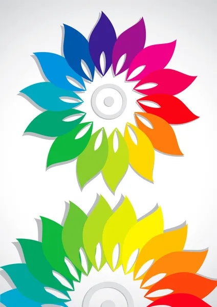 抽象花彩虹的颜色 — 图库矢量图片