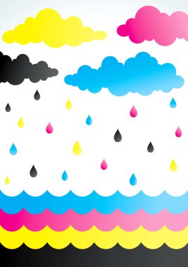 Rain of paint clipart