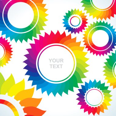 Bright gears of different colors clipart