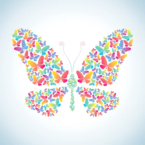 Illustration of butterflies — Stock Vector