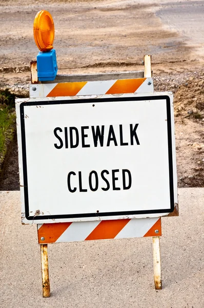 Sidewalk segno chiuso — Foto Stock