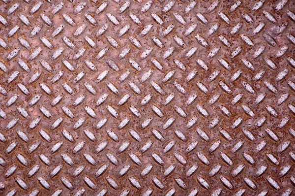 Paslı elmas şekli çelik levha — Stok fotoğraf