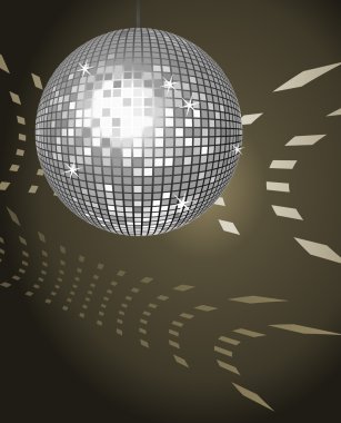 Abstract background with a disco ball clipart