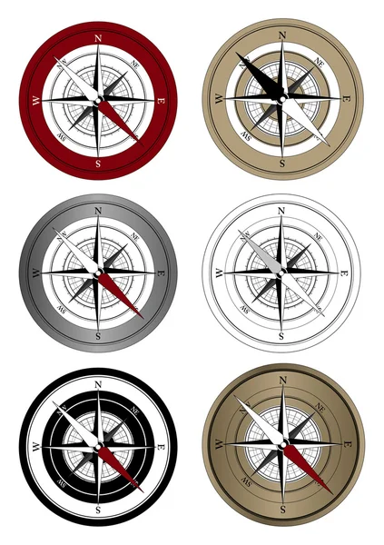 stock vector Compass icons on white background