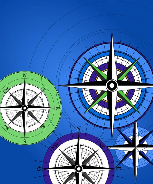 Kompas ikony — Stockový vektor